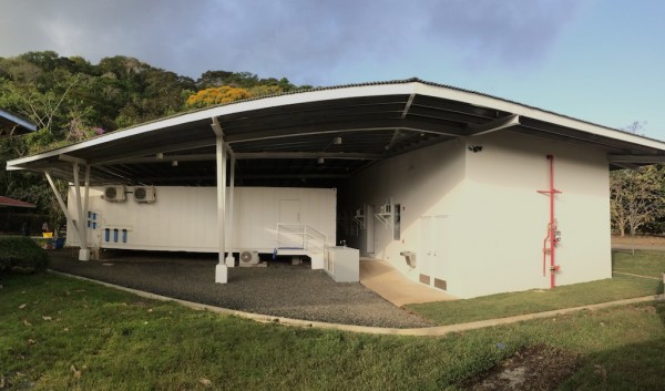 Side view of facility