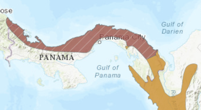 Strabomantis bufomiformis distribution